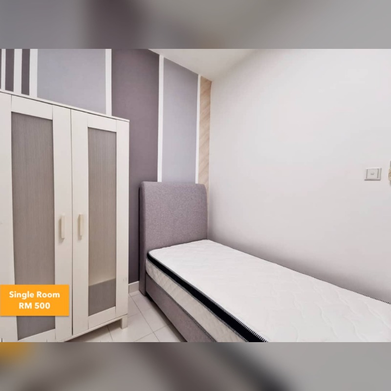 room for rent, single room, jalan pjs 11/10, Small Bedroom with 1 Single bed, Suriamas Condo, Sunway