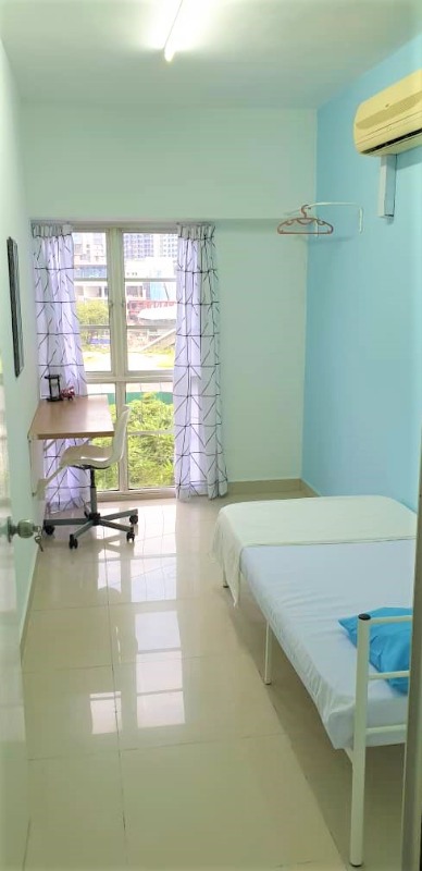 room for rent, single room, jalan hang isap, ROOM 2 - Sri Emas Condominium is just 5 min walking distance from Bukit Bintang - FOR FEMALE ONLY!
