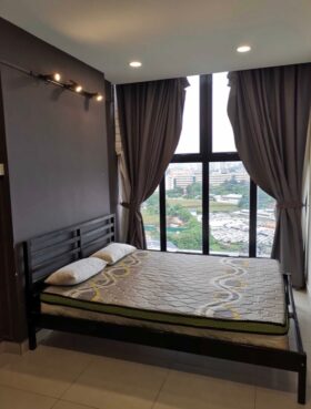 room for rent, medium room, sungai besi, 3 sty super link @ lake fields, sg besi, tbs, fully furnished with air-cond