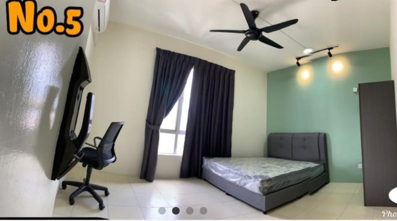room for rent, medium room, setapak, Queen bed clean room with nice view