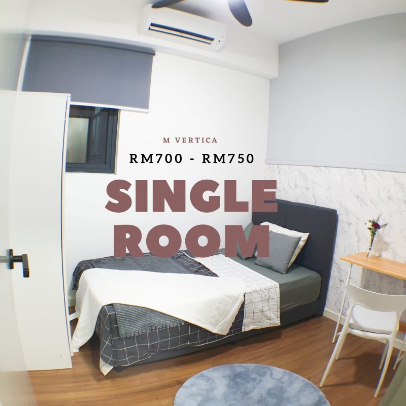 room for rent, single room, m vertica internal road, RM650-RM750 Single Room 100% Fully Furnished! 6 MINS MRT/LRT to TRX/IKEA/MYTOWN