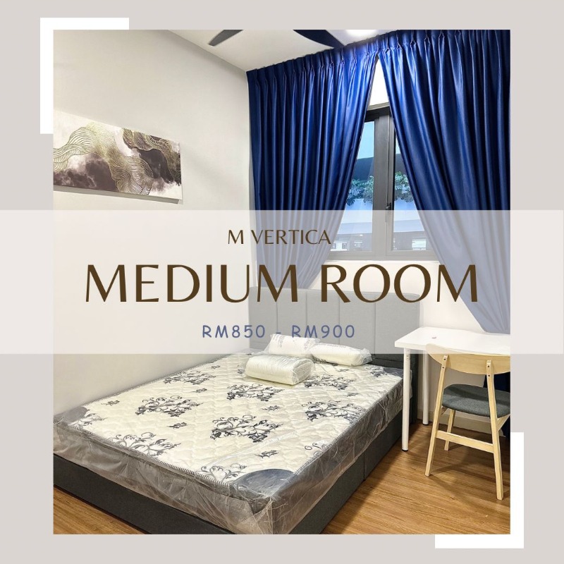 room for rent, medium room, m vertica internal road, RM850-RM900 Middle Room 100% Fully Furnished! 6 MINS MRT/LRT to TRX/IKEA/MYTOWN