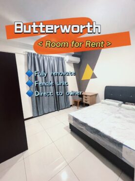 room for rent, medium room, butterworth, FEMALE-Middle room for rent in Butterworth